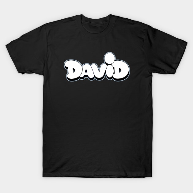 DAVID name bubble letters writing graffiti style T-Shirt by Love Wild Letters